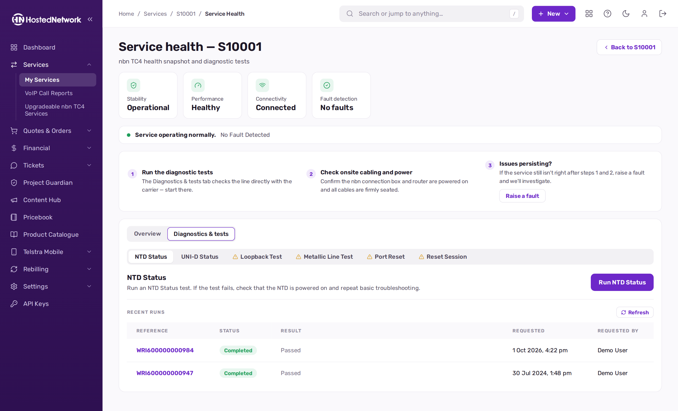 Hosted Network Partner Portal