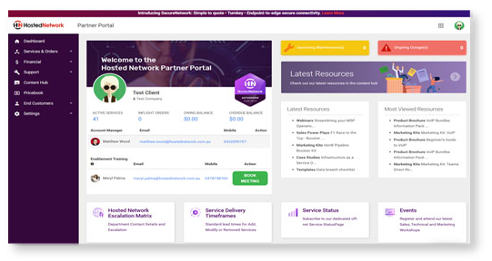 MSP Tools - Hosted Network Partner Portal 